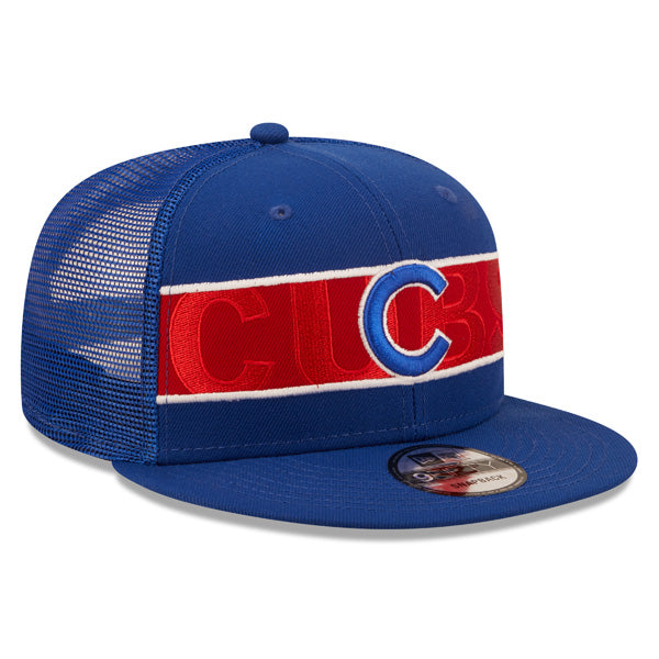 Chicago Cubs New Era MLB TONAL BAND TRUCKER 9FIFTY Snapback Hat - Royal/Red