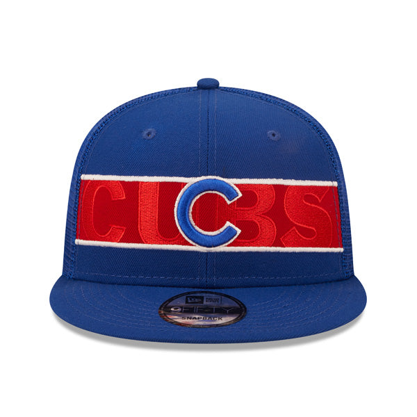 Chicago Cubs New Era MLB TONAL BAND TRUCKER 9FIFTY Snapback Hat - Royal/Red