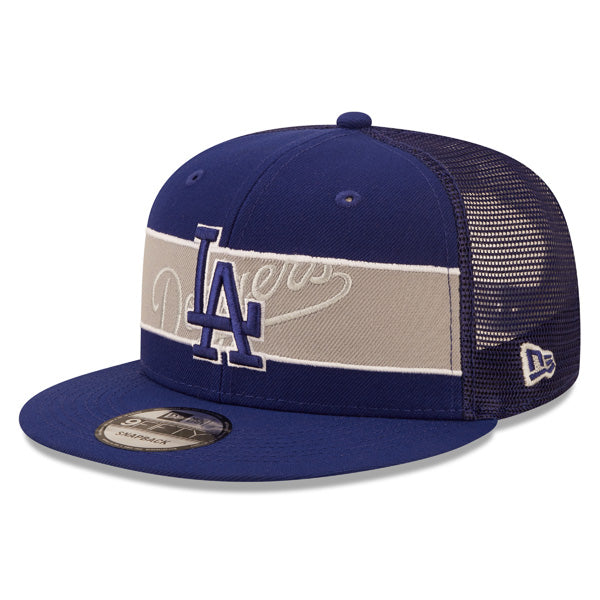 Los Angeles Dodgers New Era MLB TONAL BAND TRUCKER 9FIFTY Snapback Hat - Royal/Gray