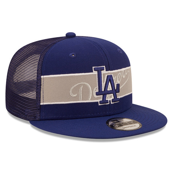 Los Angeles Dodgers New Era MLB TONAL BAND TRUCKER 9FIFTY Snapback Hat - Royal/Gray