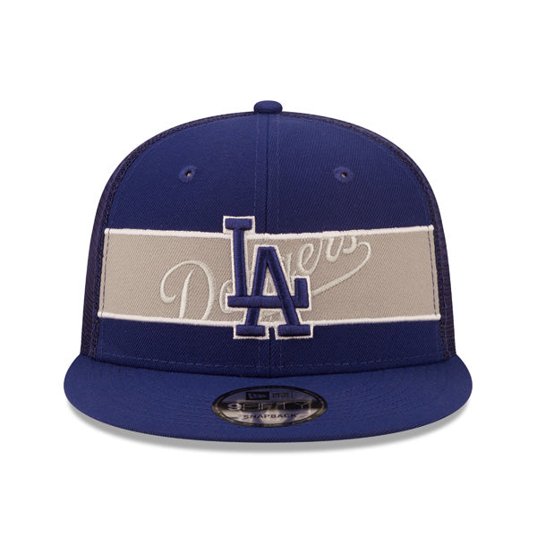 Los Angeles Dodgers New Era MLB TONAL BAND TRUCKER 9FIFTY Snapback Hat - Royal/Gray