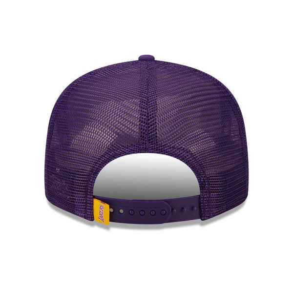 Los Angeles Lakers New Era NBA TONAL BAND TRUCKER 9FIFTY Snapback Hat - Purple/Yellow