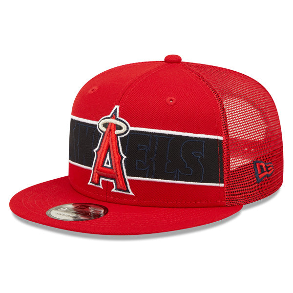 Los Angeles Angels New Era MLB TONAL BAND TRUCKER 9FIFTY Snapback Hat - Red/Navy