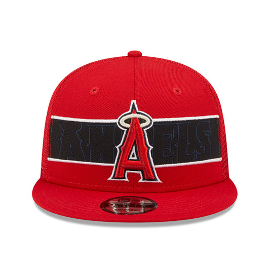 Los Angeles Angels New Era MLB TONAL BAND TRUCKER 9FIFTY Snapback Hat - Red/Navy