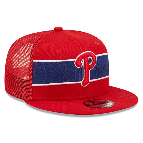 Philadelphia Phillies New Era MLB TONAL BAND TRUCKER 9FIFTY Snapback Hat - Red/Royal