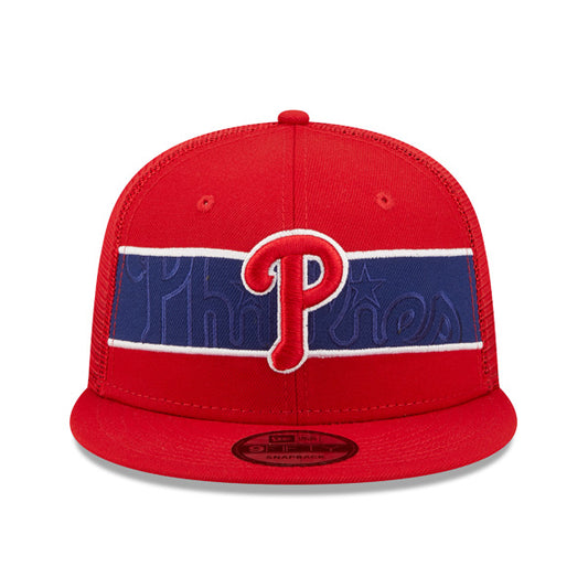 Philadelphia Phillies New Era MLB TONAL BAND TRUCKER 9FIFTY Snapback Hat - Red/Royal