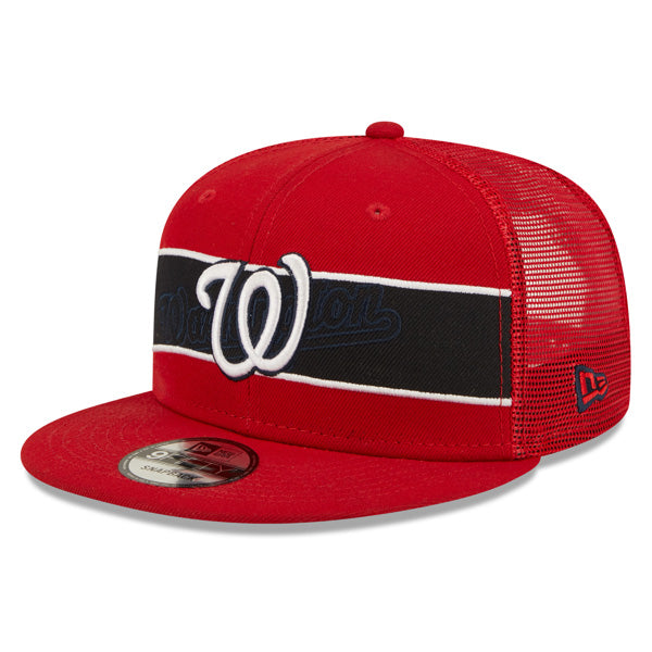 Washington Nationals New Era MLB TONAL BAND TRUCKER 9FIFTY Snapback Hat - Red/Navy