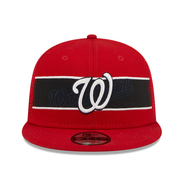 Washington Nationals New Era MLB TONAL BAND TRUCKER 9FIFTY Snapback Hat - Red/Navy