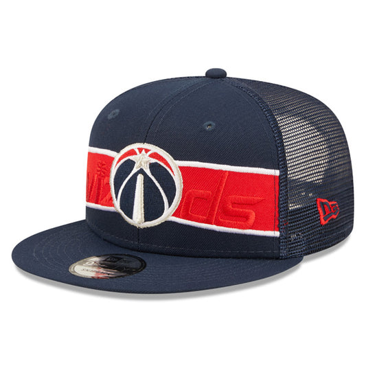 Washington Wizards New Era NBA TONAL BAND TRUCKER 9FIFTY Snapback Hat - Navy/Red