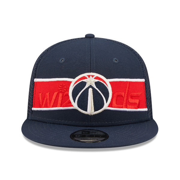 Washington Wizards New Era NBA TONAL BAND TRUCKER 9FIFTY Snapback Hat - Navy/Red