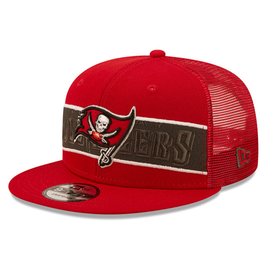Tampa Bay Buccaneers New Era NFL TONAL BAND TRUCKER 9FIFTY Snapback Hat - Red/Pewter