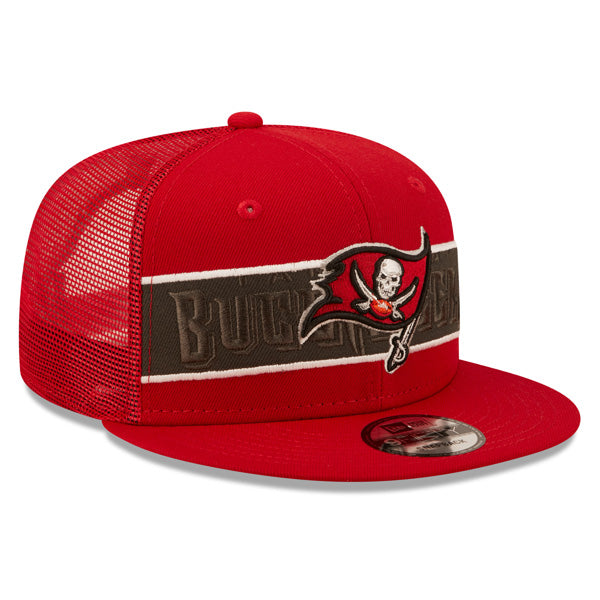 Tampa Bay Buccaneers New Era NFL TONAL BAND TRUCKER 9FIFTY Snapback Hat - Red/Pewter