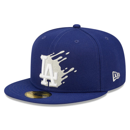 Los Angeles Dodgers New Era MLB Exclusive SPLATTER 59Fifty Fitted Hat - Royal/Gray Bottom