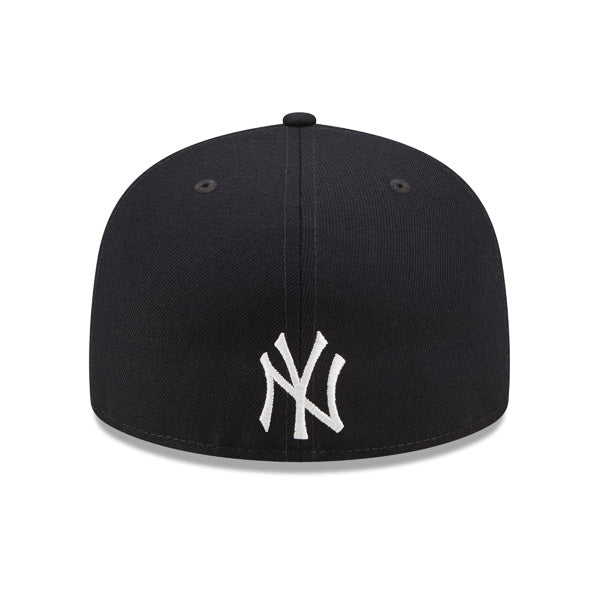New York Yankees New Era MLB Exclusive SPLATTER 59Fifty Fitted Hat - Navy/Gray Bottom