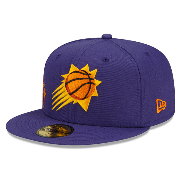 Phoenix Suns New Era 2022 BACK HALF NBA 59Fifty Fitted Hat - Purple/Gray Bottom