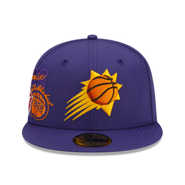 Phoenix Suns New Era 2022 BACK HALF NBA 59Fifty Fitted Hat - Purple/Gray Bottom