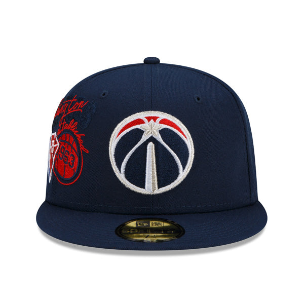 Washington Wizards New Era 2022 BACK HALF NBA 59Fifty Fitted Hat - Navy/Gray Bottom