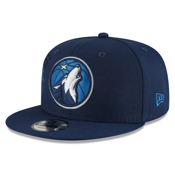 Minnesota Timberwolves New Era 2022 Back Half 9FIFTY Snapback Adjustable Hat - Navy