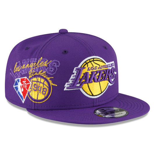 Los Angeles Lakers New Era 2022 Back Half 9FIFTY Snapback Adjustable Hat - Purple