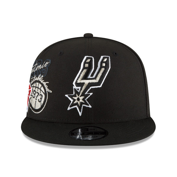 San Antonio Spurs New Era 2022 Back Half 9FIFTY Snapback Adjustable Hat - Black