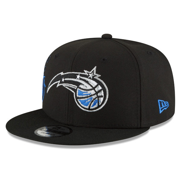 Orlando Magic New Era 2022 Back Half 9FIFTY Snapback Adjustable Hat - Black/Royal