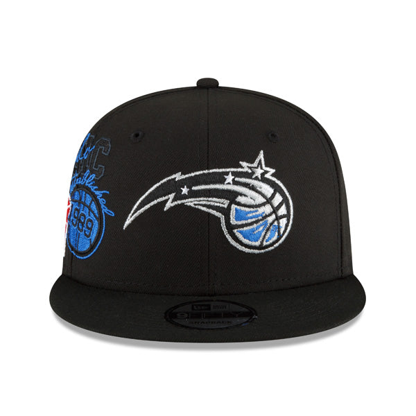 Orlando Magic New Era 2022 Back Half 9FIFTY Snapback Adjustable Hat - Black/Royal