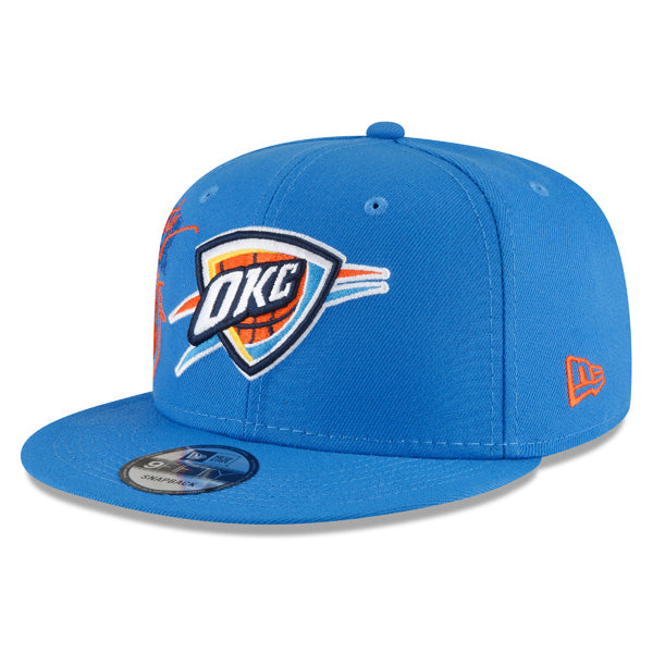 Oklahoma City Thunder New Era 2022 Back Half 9FIFTY Snapback Adjustable Hat - Blue