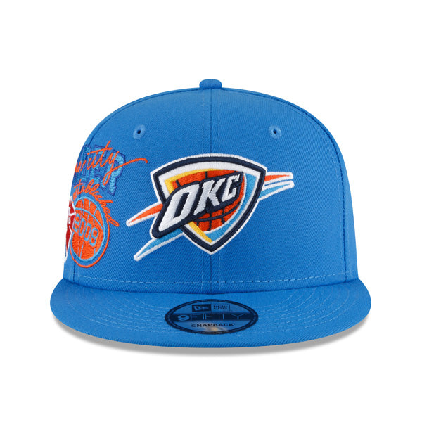 Oklahoma City Thunder New Era 2022 Back Half 9FIFTY Snapback Adjustable Hat - Blue