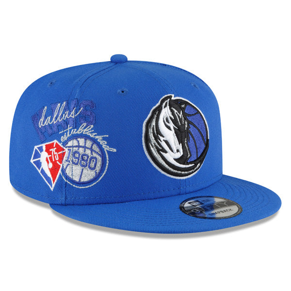 Dallas Mavericks New Era 2022 Back Half 9FIFTY Snapback Adjustable Hat - Blue