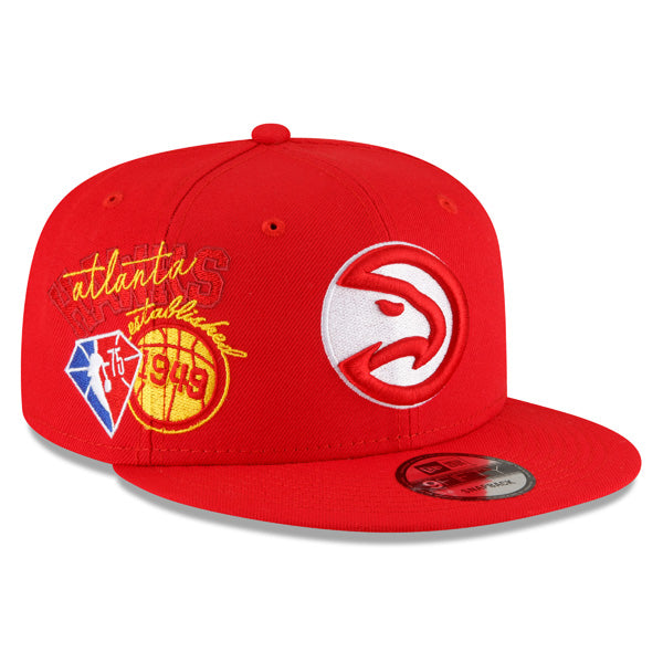 Atlanta Hawks New Era 2022 Back Half 9FIFTY Snapback Adjustable Hat - Red