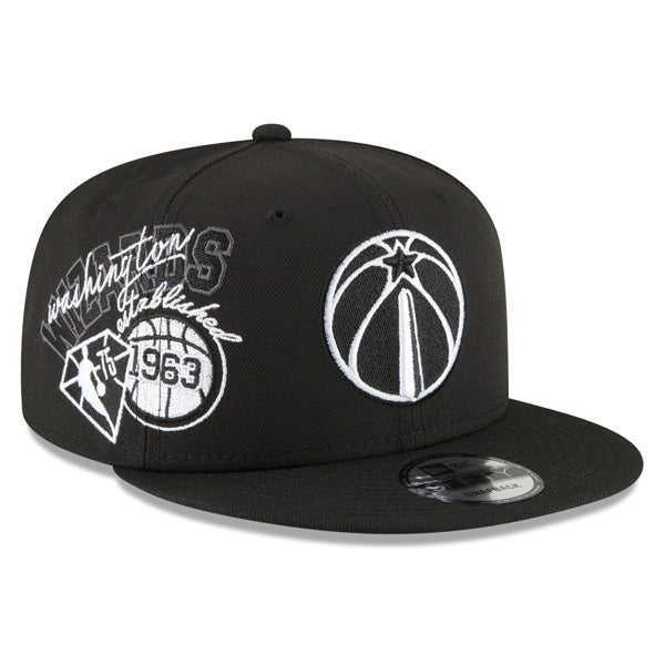 Washington Wizards New Era 2022 Back Half 9FIFTY Snapback Adjustable Hat - Black