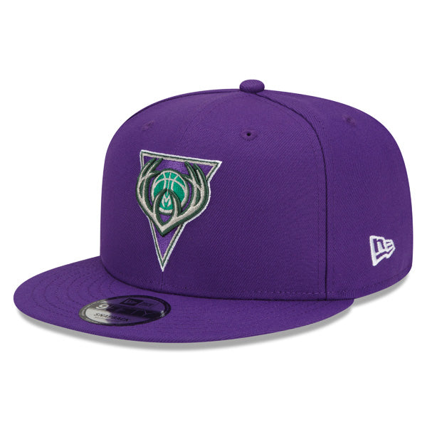 Milwaukee Bucks New Era NBA 2022 CITY EDITION Alternate 9Fifty Snapback Hat - Purple