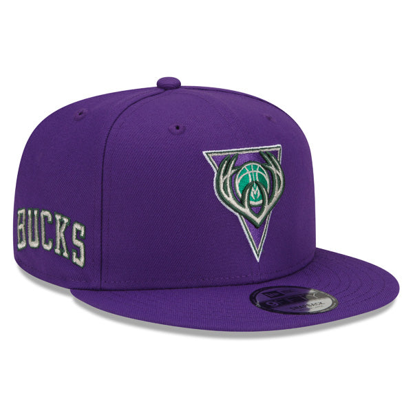 Milwaukee Bucks New Era NBA 2022 CITY EDITION Alternate 9Fifty Snapback Hat - Purple