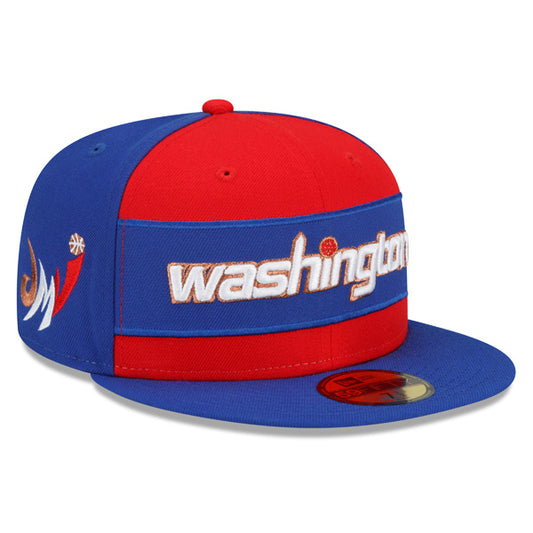 Washington Wizards New Era NBA 2022 CITY EDITION Official 59Fifty Fitted Hat - Royal/Red