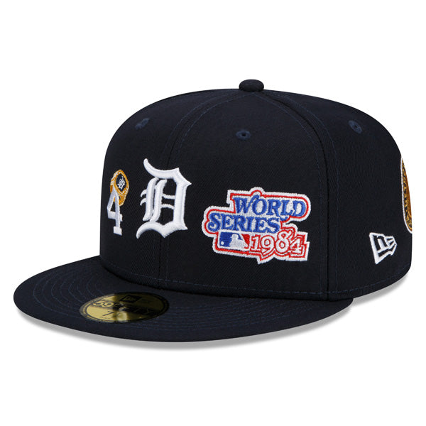 Detroit Tigers New Era MLB Exclusive COUNT THE RINGS 59Fifty Fitted Hat - Navy/Gray Bottom