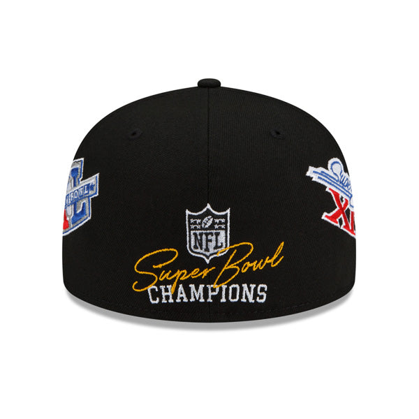 Pittsburgh Steelers New Era NFL Exclusive COUNT THE RINGS 59Fifty Fitted Hat - Black/Gray Bottom