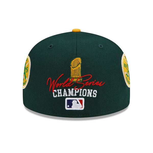 Oakland Athletics New Era MLB Exclusive COUNT THE RINGS 59Fifty Fitted Hat - Green/Gray Bottom