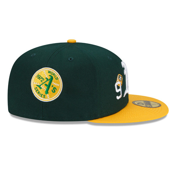 Oakland Athletics New Era MLB Exclusive COUNT THE RINGS 59Fifty Fitted Hat - Green/Gray Bottom