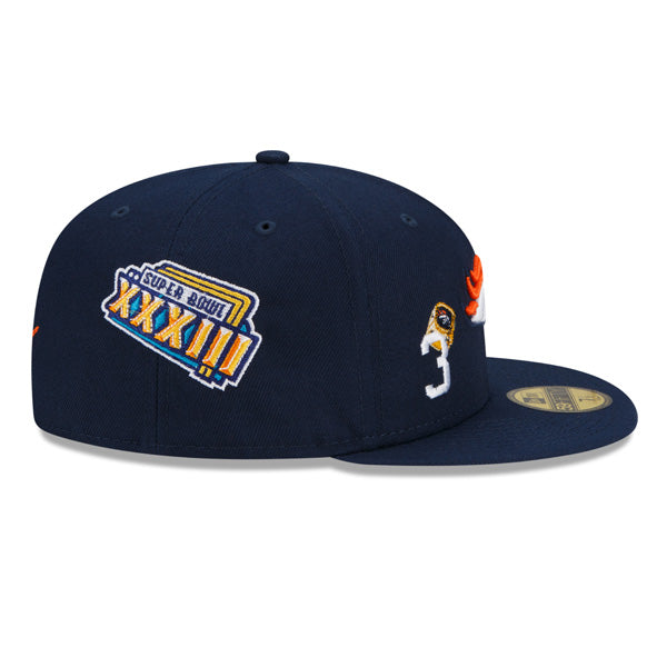 Denver Broncos New Era NFL Exclusive COUNT THE RINGS 59Fifty Fitted Hat - Navy/Gray Bottom