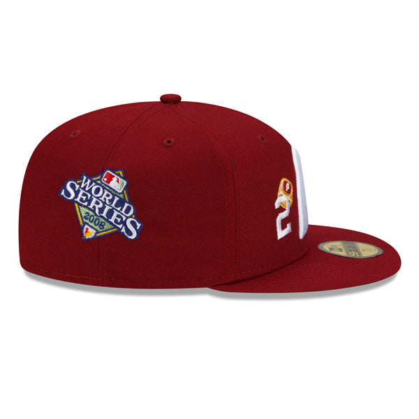 Philadelphia Phillies New Era MLB Exclusive COUNT THE RINGS 59Fifty Fitted Hat - Maroon/Gray