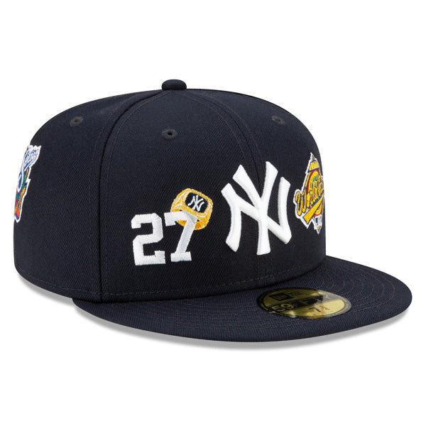 New York Yankees New Era MLB Exclusive COUNT THE RINGS 59Fifty Fitted Hat - Navy/Gray Bottom