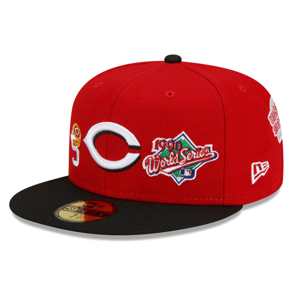 Cincinnati Reds New Era MLB Exclusive COUNT THE RINGS 59Fifty Fitted Hat - Red/Black/Gray Bottom