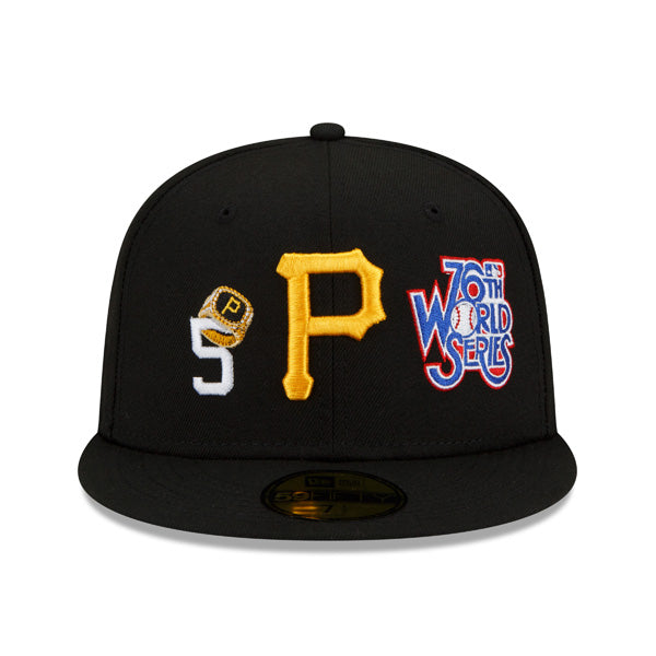 Pittsburgh Pirates New Era MLB Exclusive COUNT THE RINGS 59Fifty Fitted Hat - Black/Gray Bottom