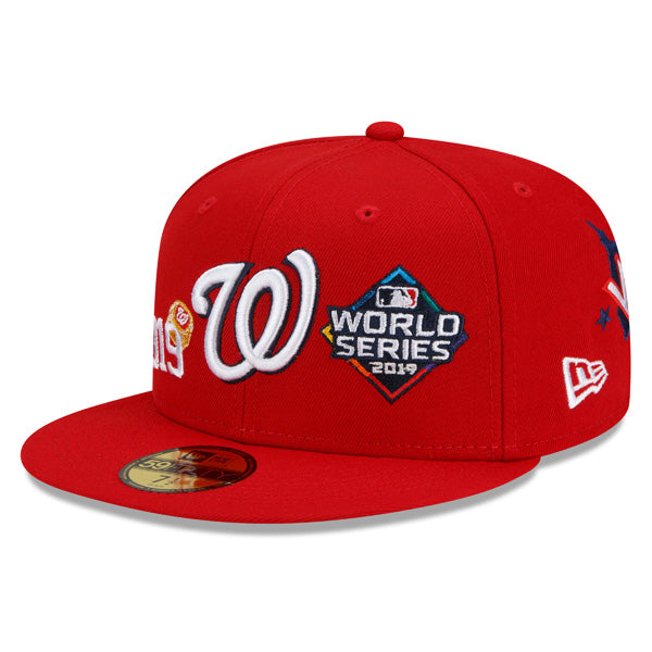Washington Nationals New Era MLB Exclusive COUNT THE RINGS 59Fifty Fitted Hat - Red/Gray