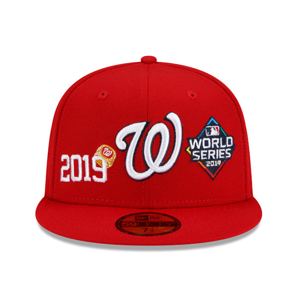 Washington Nationals New Era MLB Exclusive COUNT THE RINGS 59Fifty Fitted Hat - Red/Gray