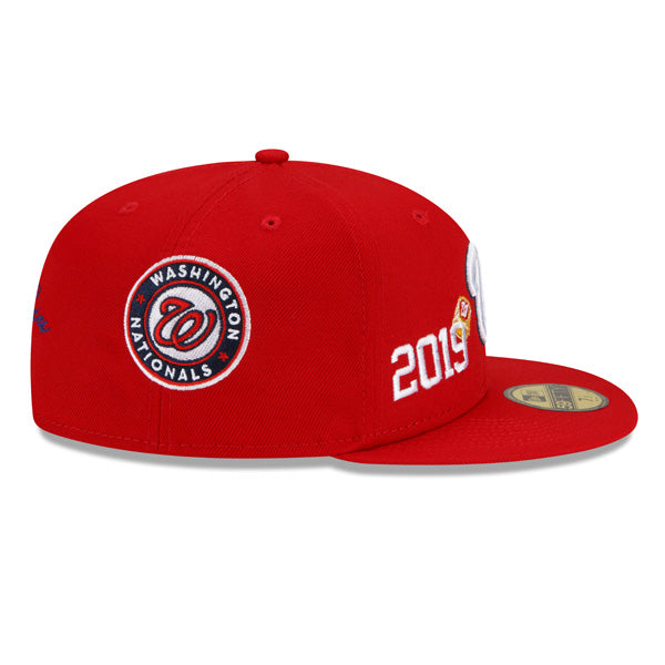 Washington Nationals New Era MLB Exclusive COUNT THE RINGS 59Fifty Fitted Hat - Red/Gray