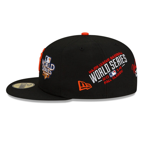 San Francisco Giants New Era MLB Exclusive COUNT THE RINGS 59Fifty Fitted Hat - Black/Gray Bottom