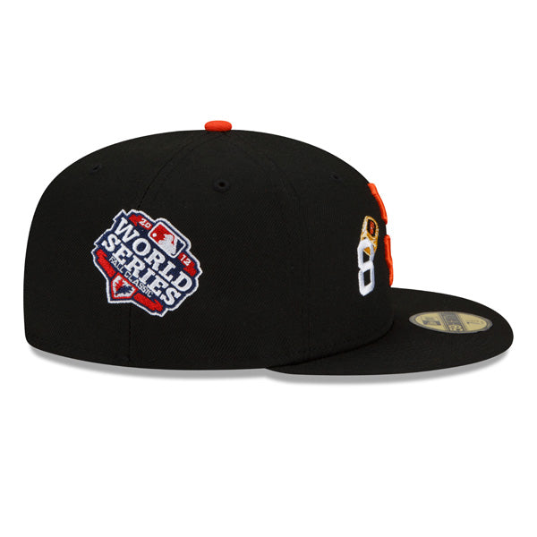 San Francisco Giants New Era MLB Exclusive COUNT THE RINGS 59Fifty Fitted Hat - Black/Gray Bottom