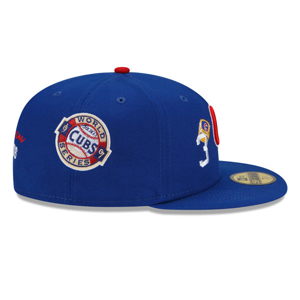 Chicago Cubs New Era MLB Exclusive COUNT THE RINGS 59Fifty Fitted Hat - Royal/Gray Bottom