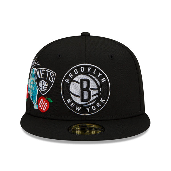 Brooklyn Nets New Era NBA Exclusive CLUSTER 59Fifty Fitted Hat - Black/Gray Bottom